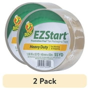 (2 pack) Duck EZ Start Packaging Tape, 1.88 in. x 55 yd., Tan