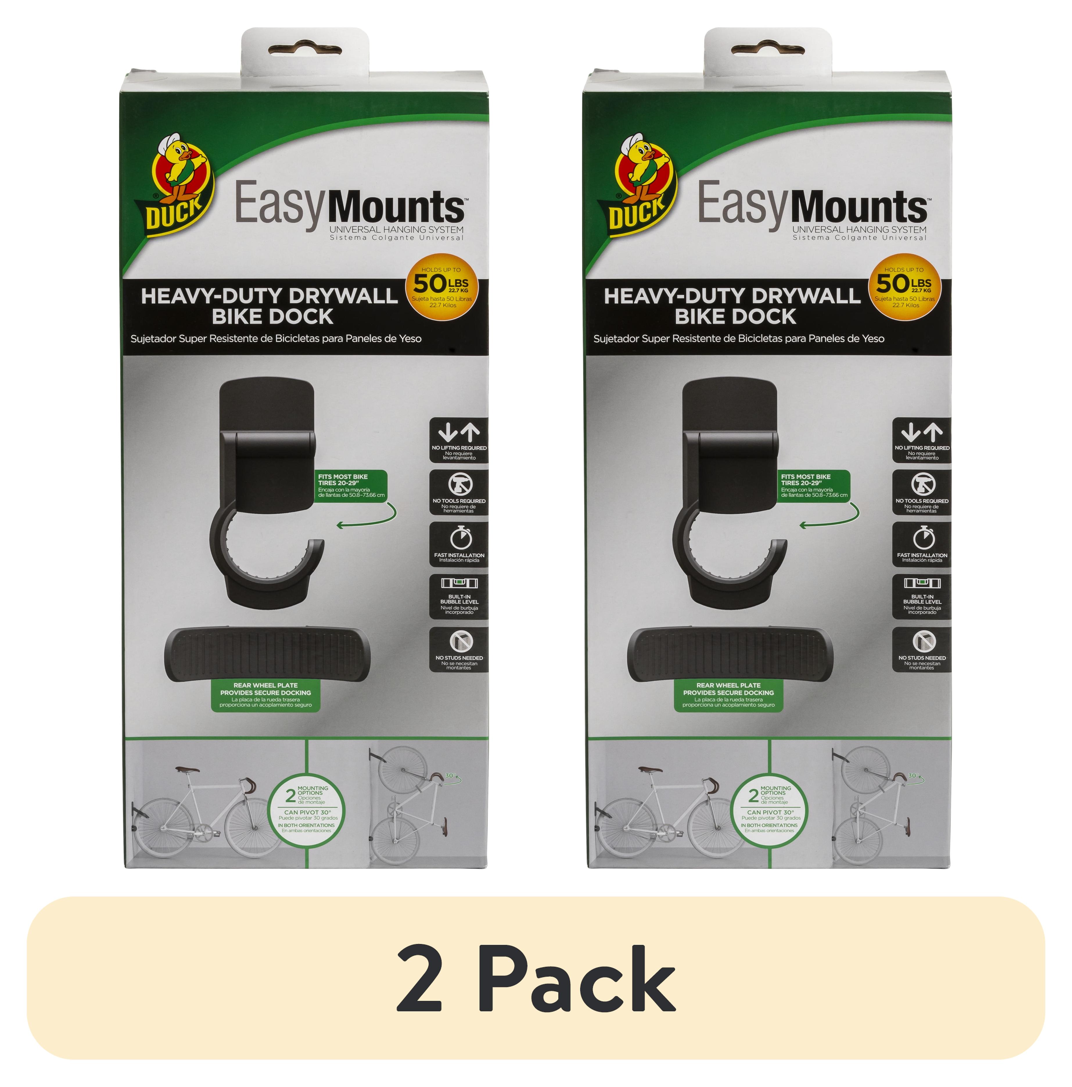 (2 pack) Duck EasyMounts Garage Bike Dock, 2.9 in. x 5.5 in. x 11.9 in ...