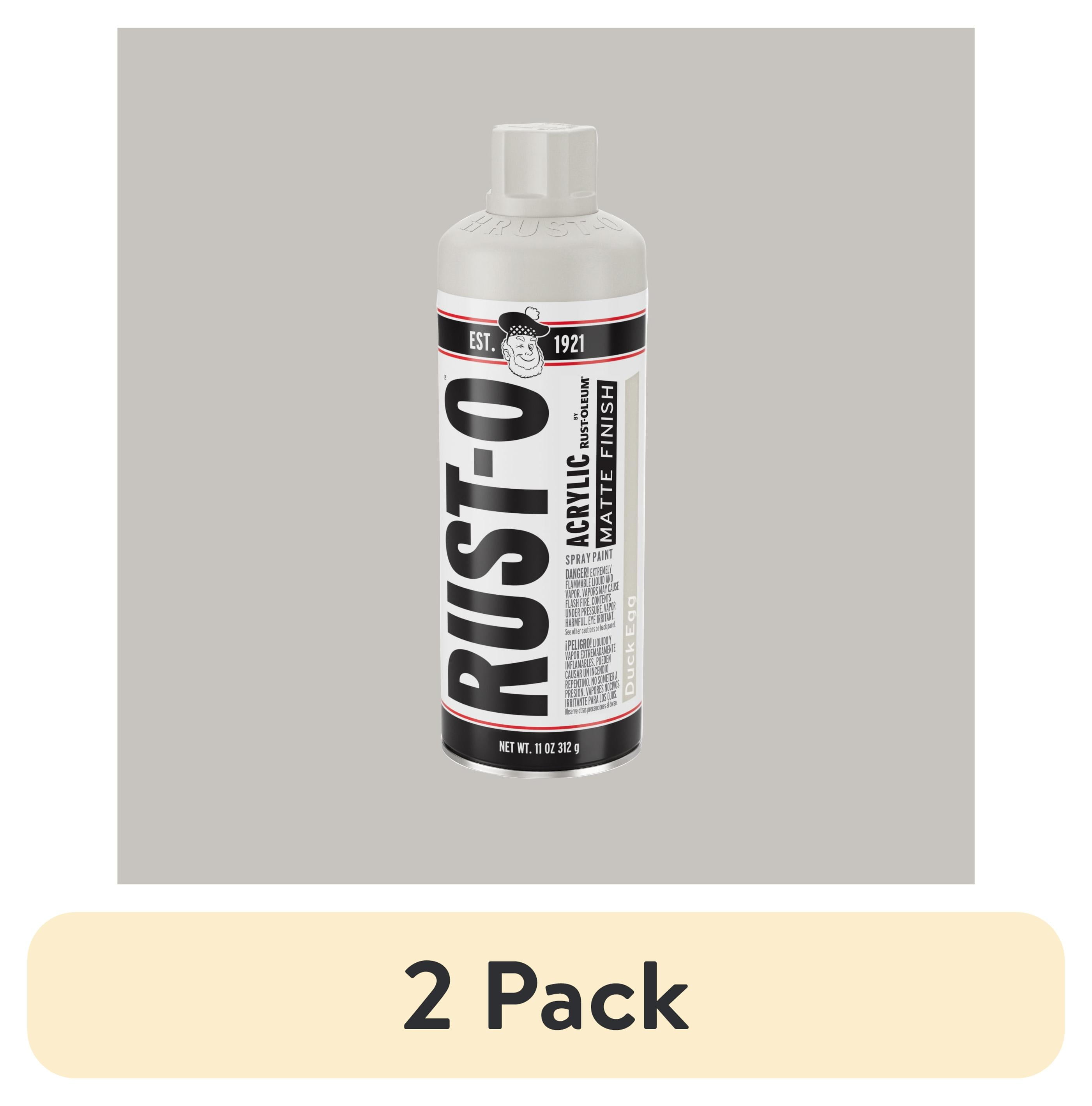(2 pack) Duck Egg, Rust-Oleum Rust-O Acrylic Matte Spray Paint-392222, 11 oz