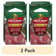 (2 pack) Duck HD Clear Heavy Duty Packing Tape with Dispenser, 1.88 in x 22.2 yd, Clear, 1 Roll