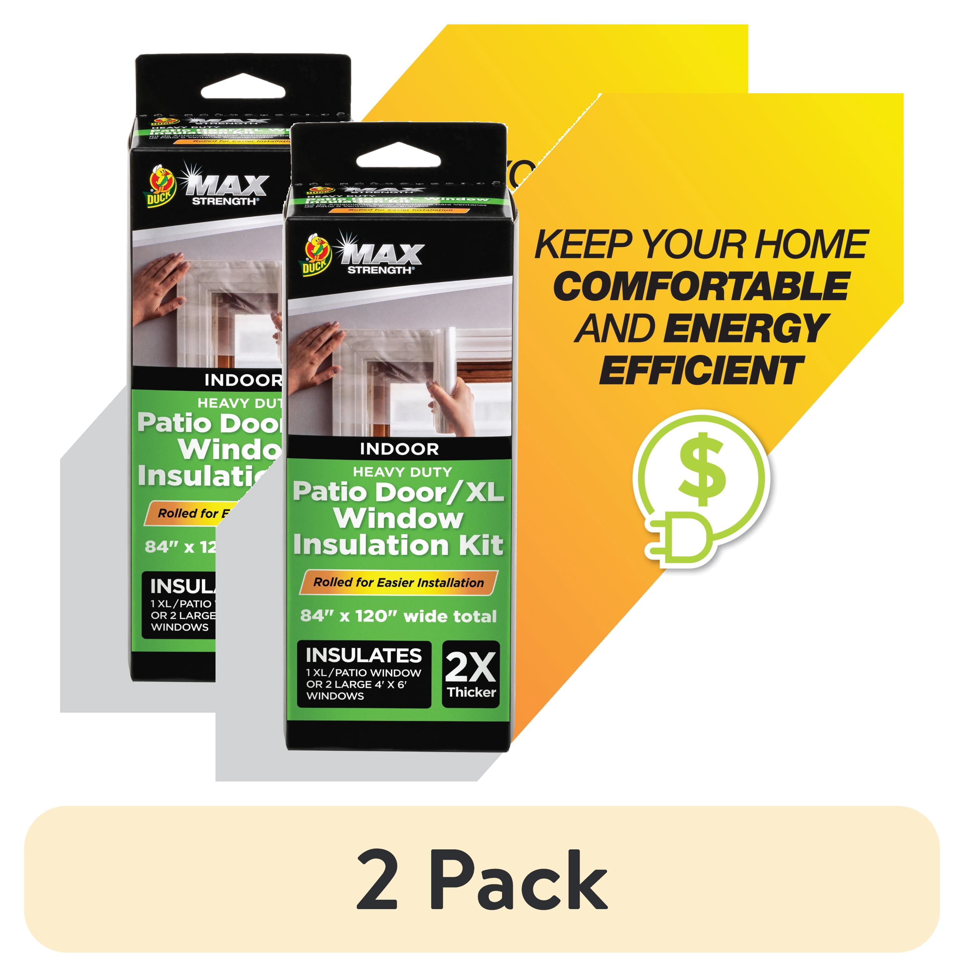 Window Duck (2 pack) Duck Max Strength 84 in. x 120 in. Rolled Insulation Film ...