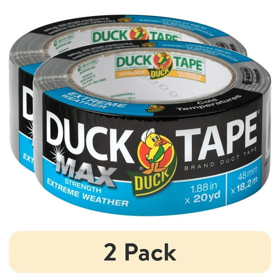 (2 pack) Duck Max Strength Extreme Weather Duct Tape, 1.88 in. x 20 yd., Silver