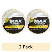2 pack Duck Max Strength Packing Tape, 1.88 in x 55 yd, Clear, 1 Refill Roll