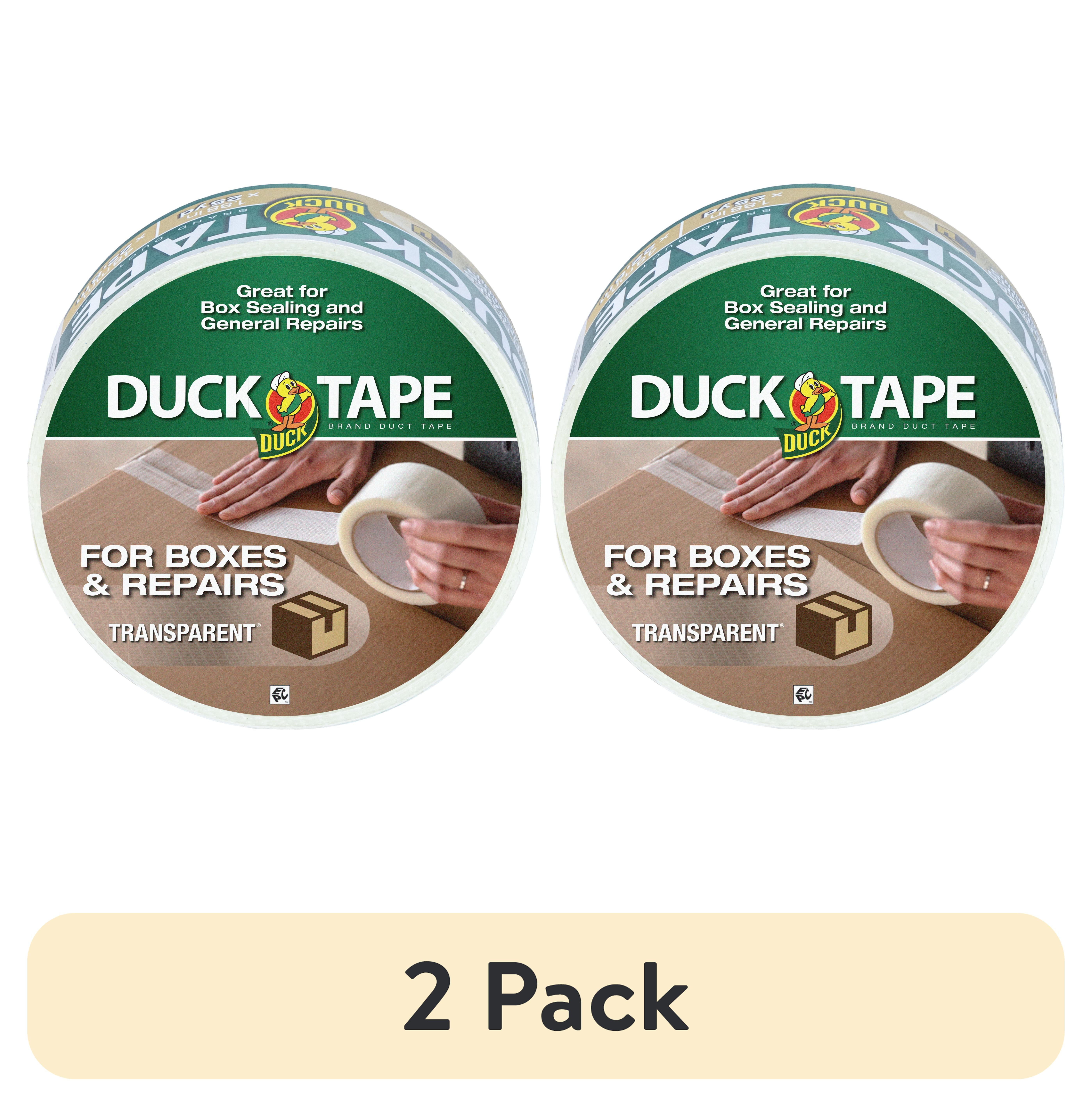 (2 pack) Duck Tape® for Boxes and Repairs - Clear, 1.88 in. x 25 yd.
