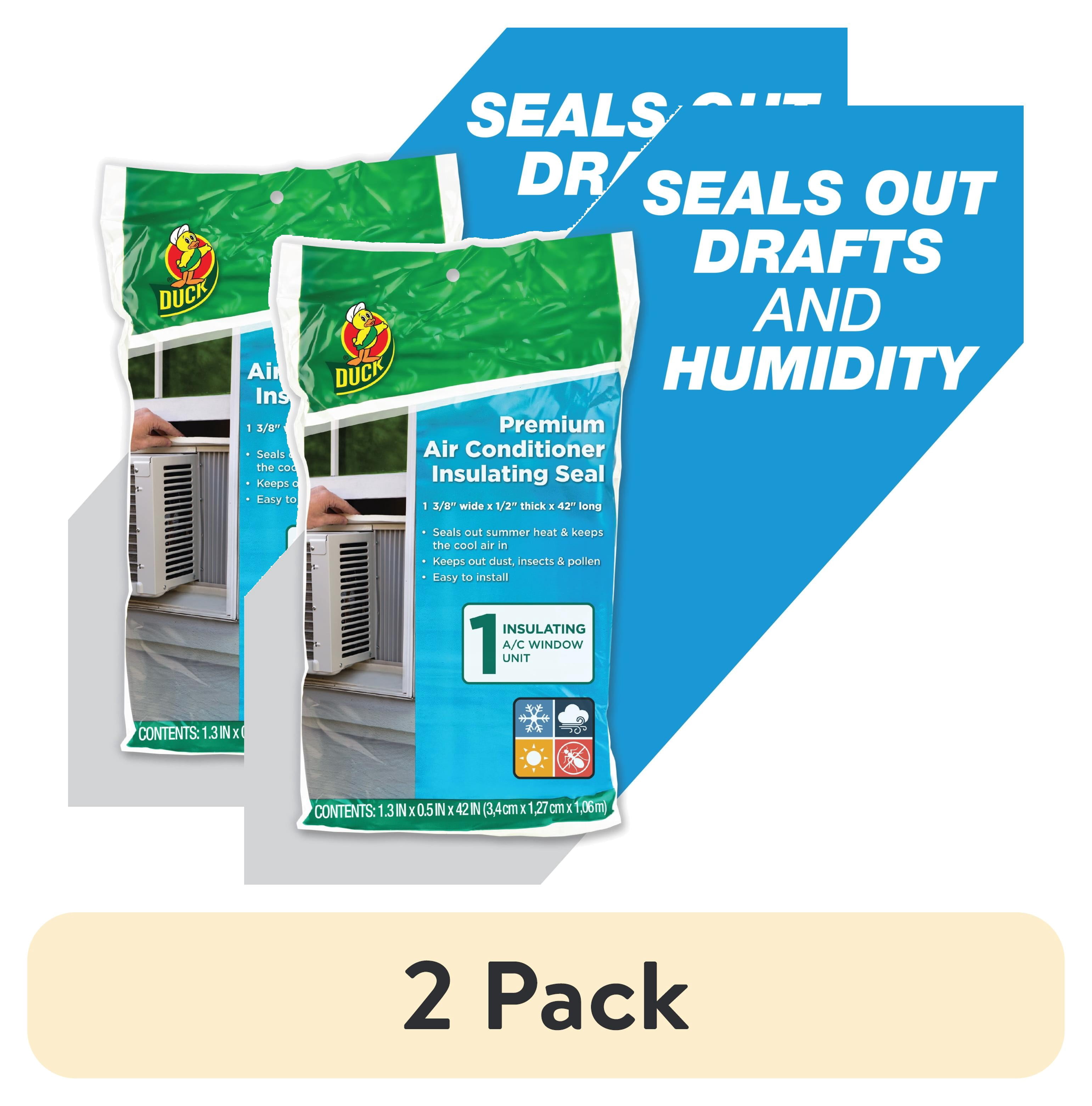 (2 pack) Duck Window Air Conditioner Foam Insulating Seal, 1.38 in. x ...