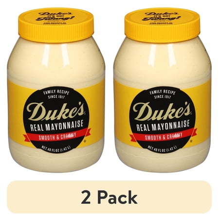 (2 pack) Duke's® Real Mayonnaise, 48 oz Jar, Smooth & Creamy Mayo
