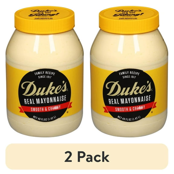 (2 pack) Duke's Real Mayonnaise, 48 oz Jar, Smooth & Creamy Mayo