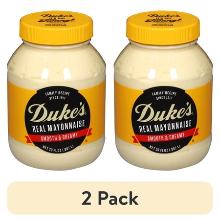 (2 pack) Duke's® Real Mayonnaise, 30 oz Jar, Smooth & Creamy Mayo