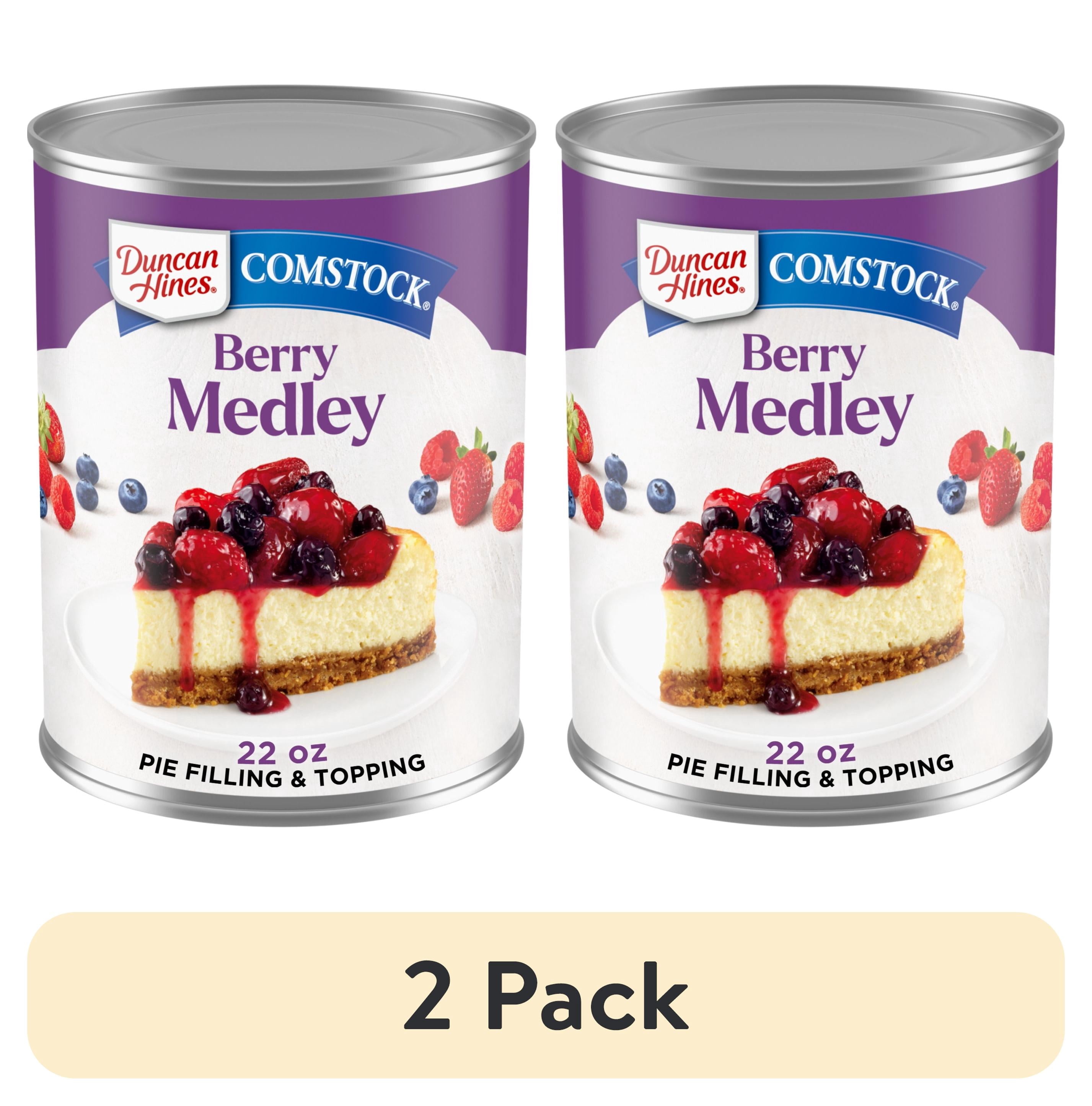 (2 pack) Duncan Hines Comstock, Berry Medley Pie Filling and Topping, 22 oz.