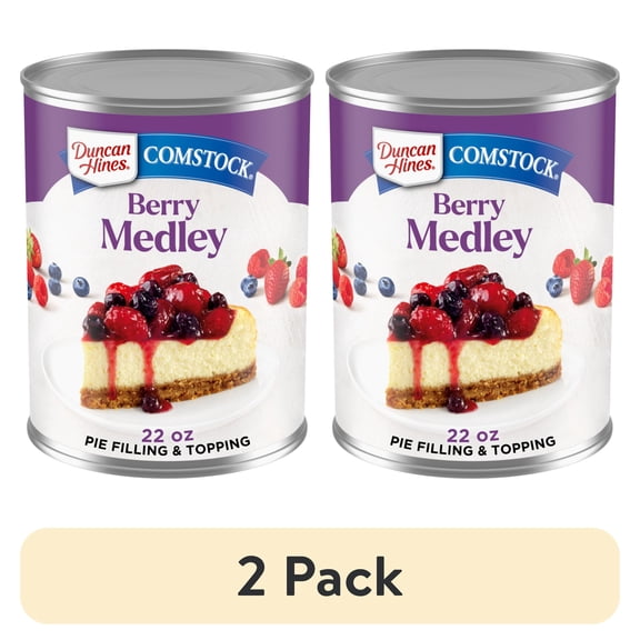 (2 pack) Duncan Hines Comstock, Berry Medley Pie Filling and Topping, 22 oz.