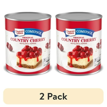 (2 pack) Duncan Hines Comstock Original Country Cherry Pie Filling and Topping, 30 oz