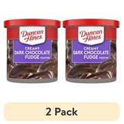 (2 pack) Duncan Hines Creamy Dark Chocolate Fudge Flavored Frosting, 16 oz.