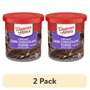(2 pack) Duncan Hines Creamy Dark Chocolate Fudge Frosting, 16 oz