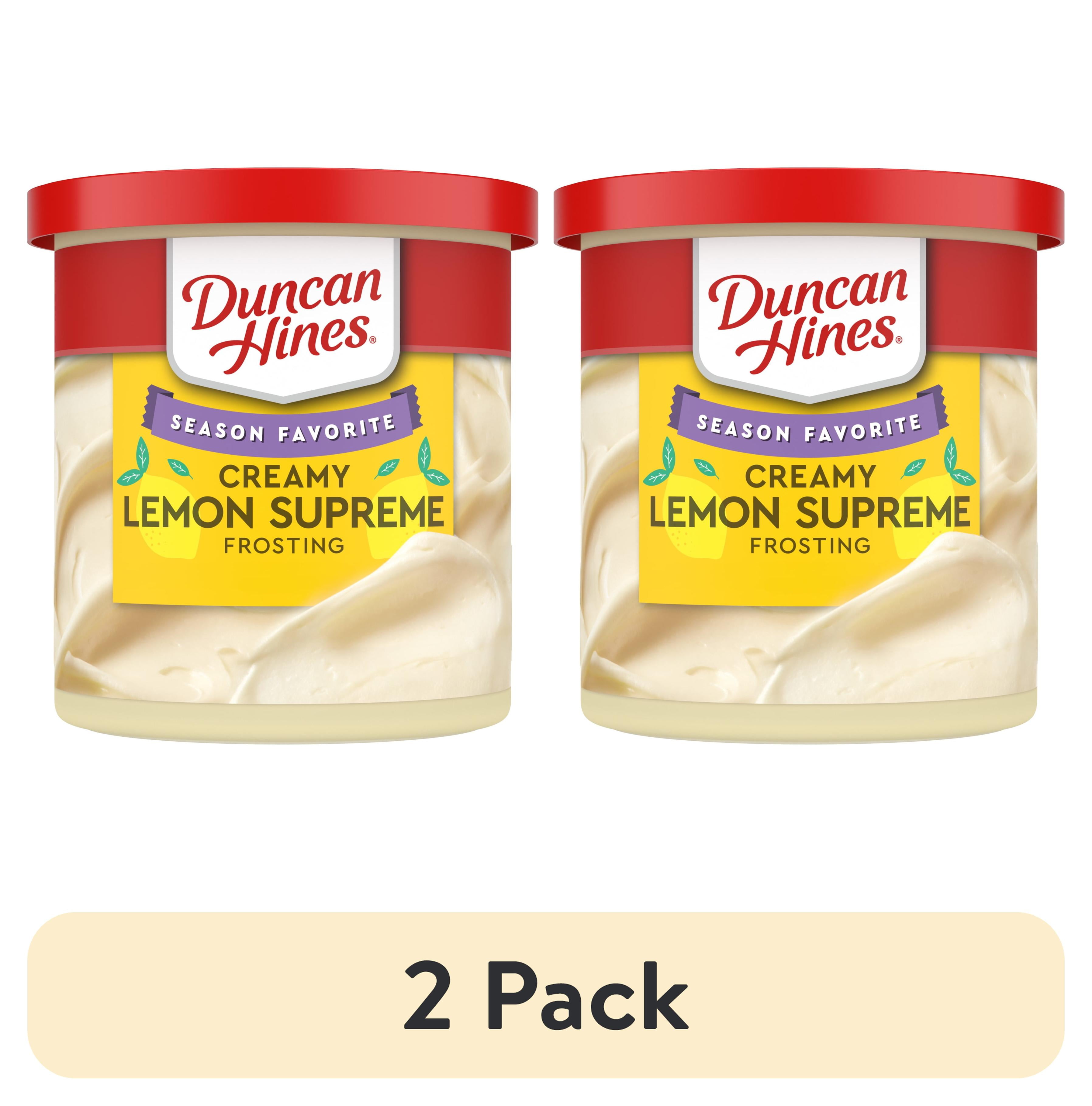 8 pack) Duncan Hines Creamy Lemon Supreme Flavored Frosting, 16 oz