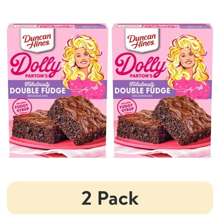 (2 pack) Duncan Hines Brownie Mix, Fabulously Double Fudge, 17.6 oz.