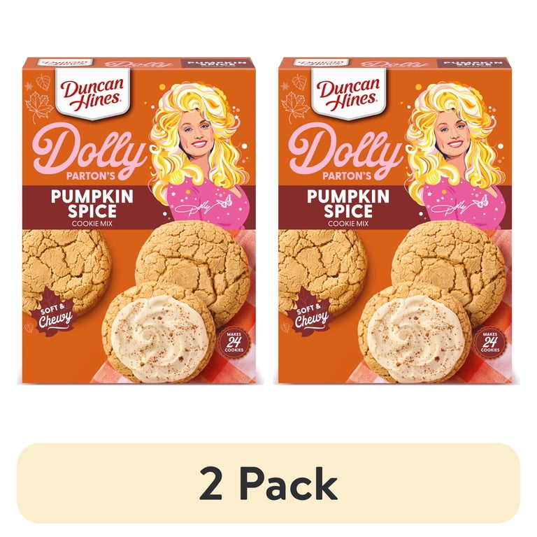 2 pack) Duncan Hines Dolly Parton's Pumpkin Spice Cookie Mix