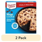 (2 pack) Duncan Hines MEGA Cookie Chocolate Chunk Pan Cookie Mix, 7.8 oz.