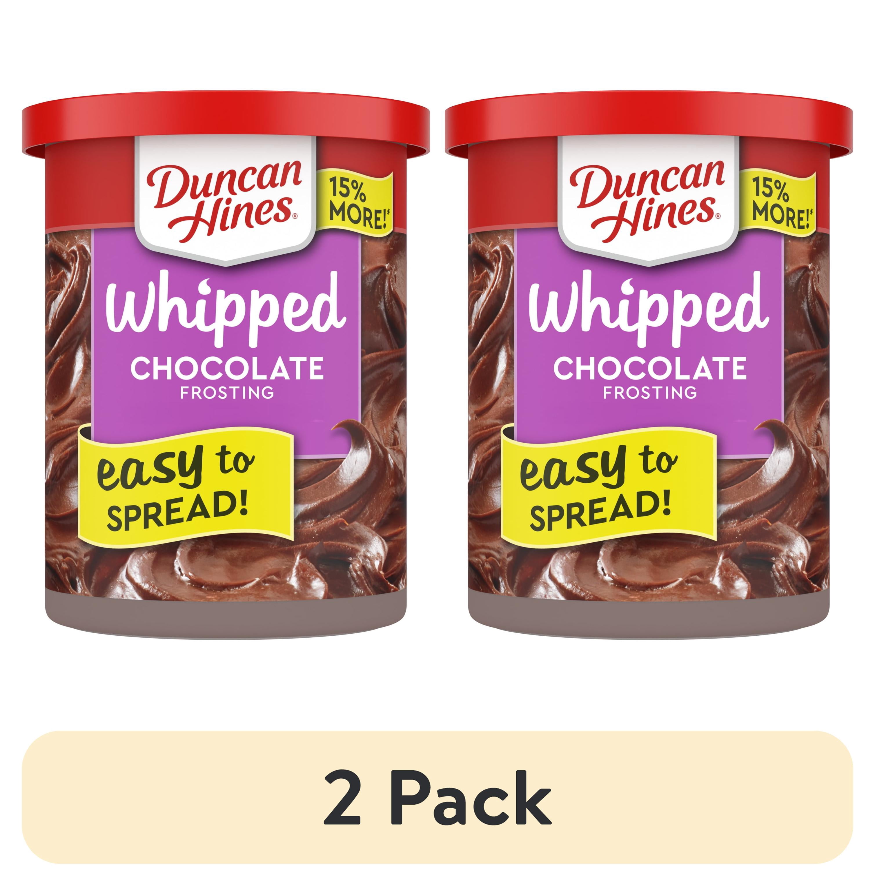 (2 pack) Duncan Hines Whipped Chocolate Flavored Frosting, 14 oz.