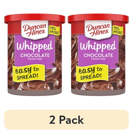 (2 pack) Duncan Hines Whipped Chocolate Flavored Frosting, 14 oz.
