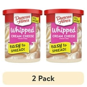 (2 pack) Duncan Hines Whipped Cream Cheese Frosting, 14 oz