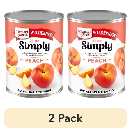 (2 pack) Duncan Hines Wilderness, Peach Pie Filling and Topping, Ready to Use, 21 oz.