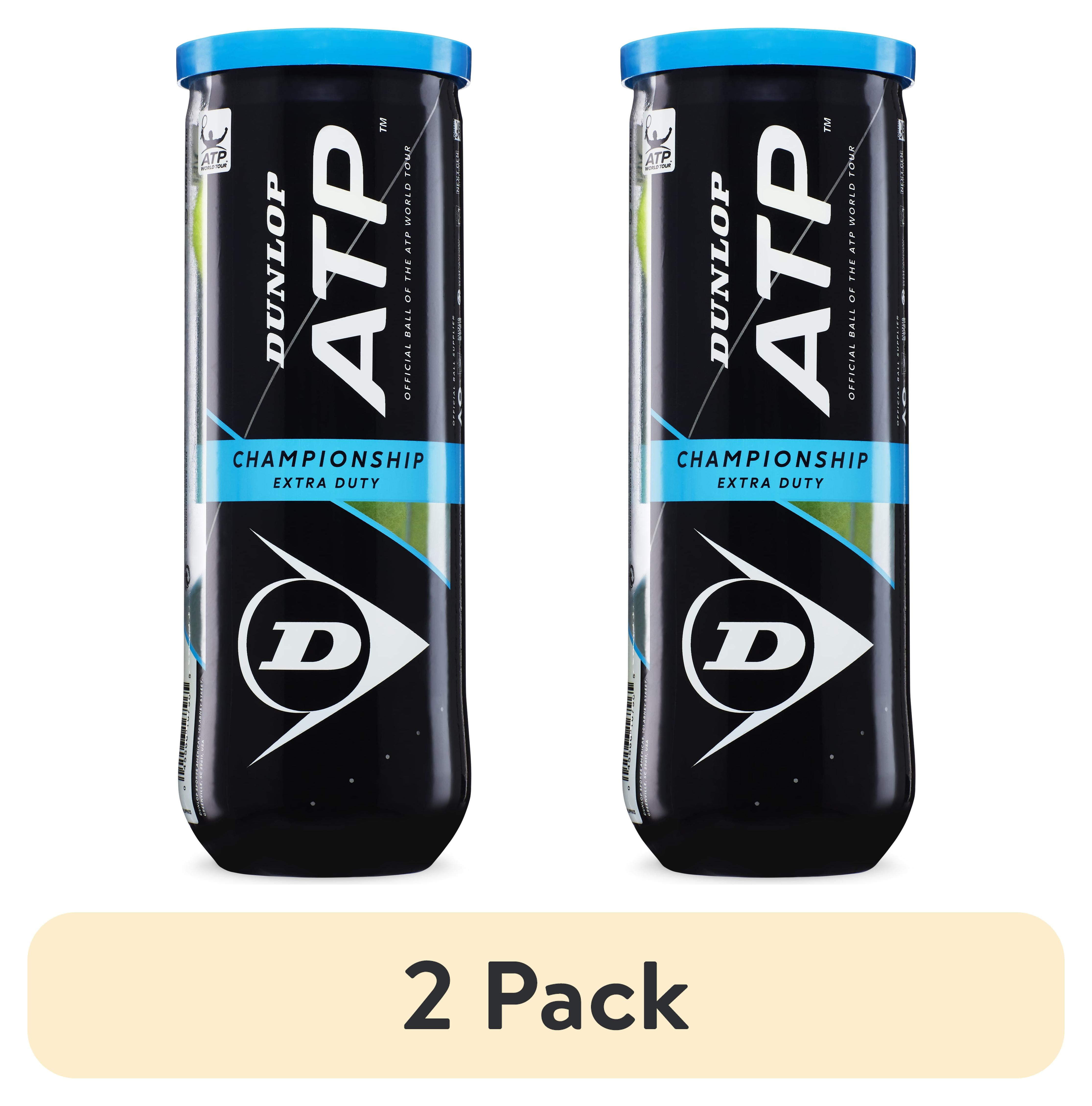 (2 pack) Dunlop ATP Championship Extra Duty Tennis Balls (3 Balls)