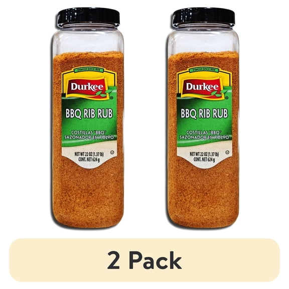 (2 pack) Durkee BBQ Rib Rub | 22 Ounce Bottle