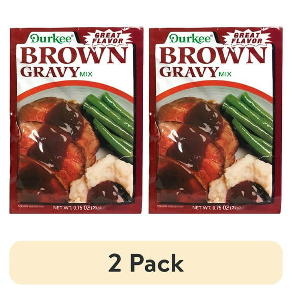 (2 pack) Durkee Brown Brown Gravy Mix, 0.75-Ounces Packages (Pack of 24)