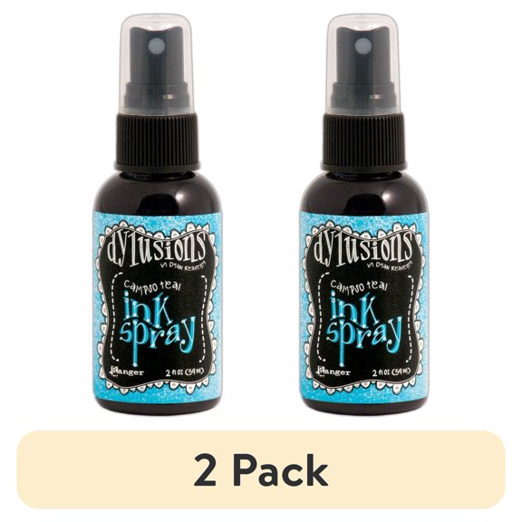 (2 pack) Dylusions By Dyan Reaveley Ink Spray 2oz-Calypso Teal, Pk 1, Dylusions