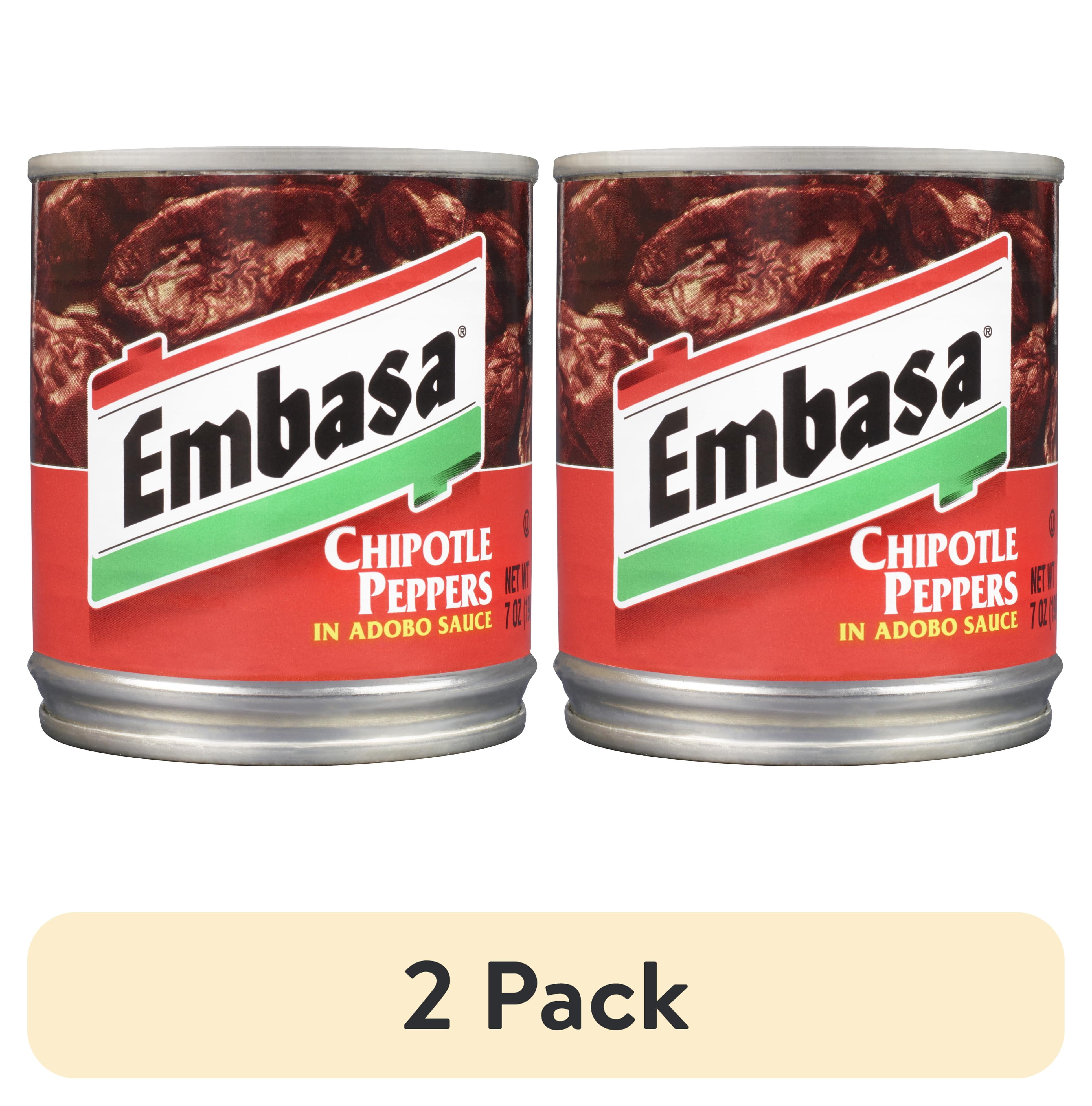(2 pack) EMBASA Chipotle Peppers in Adobo Sauce, Shelf Stable, 7 oz Steel Can