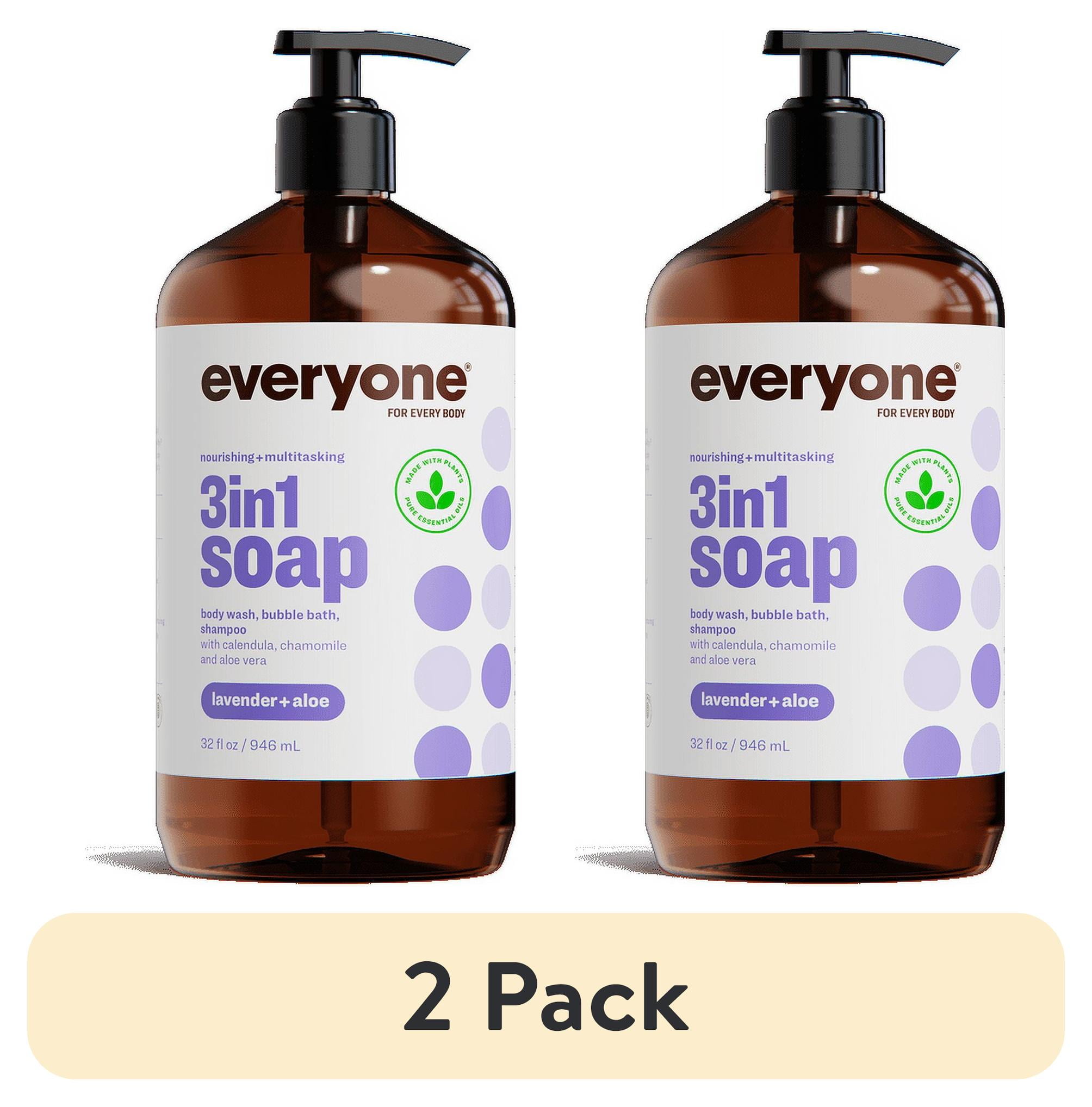 (2 pack) EO Everyone Lavender & Aloe 3-in-1 Body Wash Bubble Bath Shampoo 32 Oz.