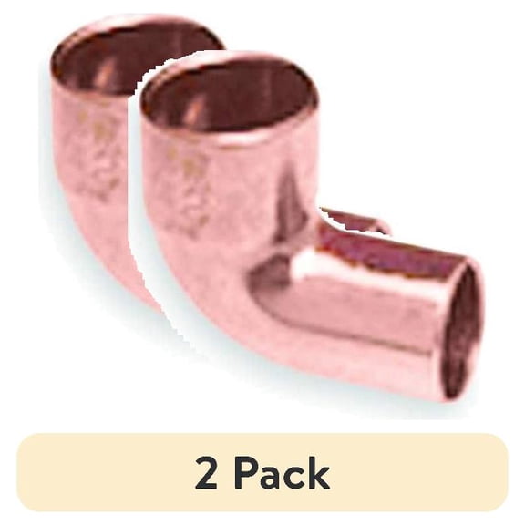(2 pack) EPC 31416 Street Pipe Elbow, 1-1/4 in, Sweat x FTG, 90 deg Angle, Copper