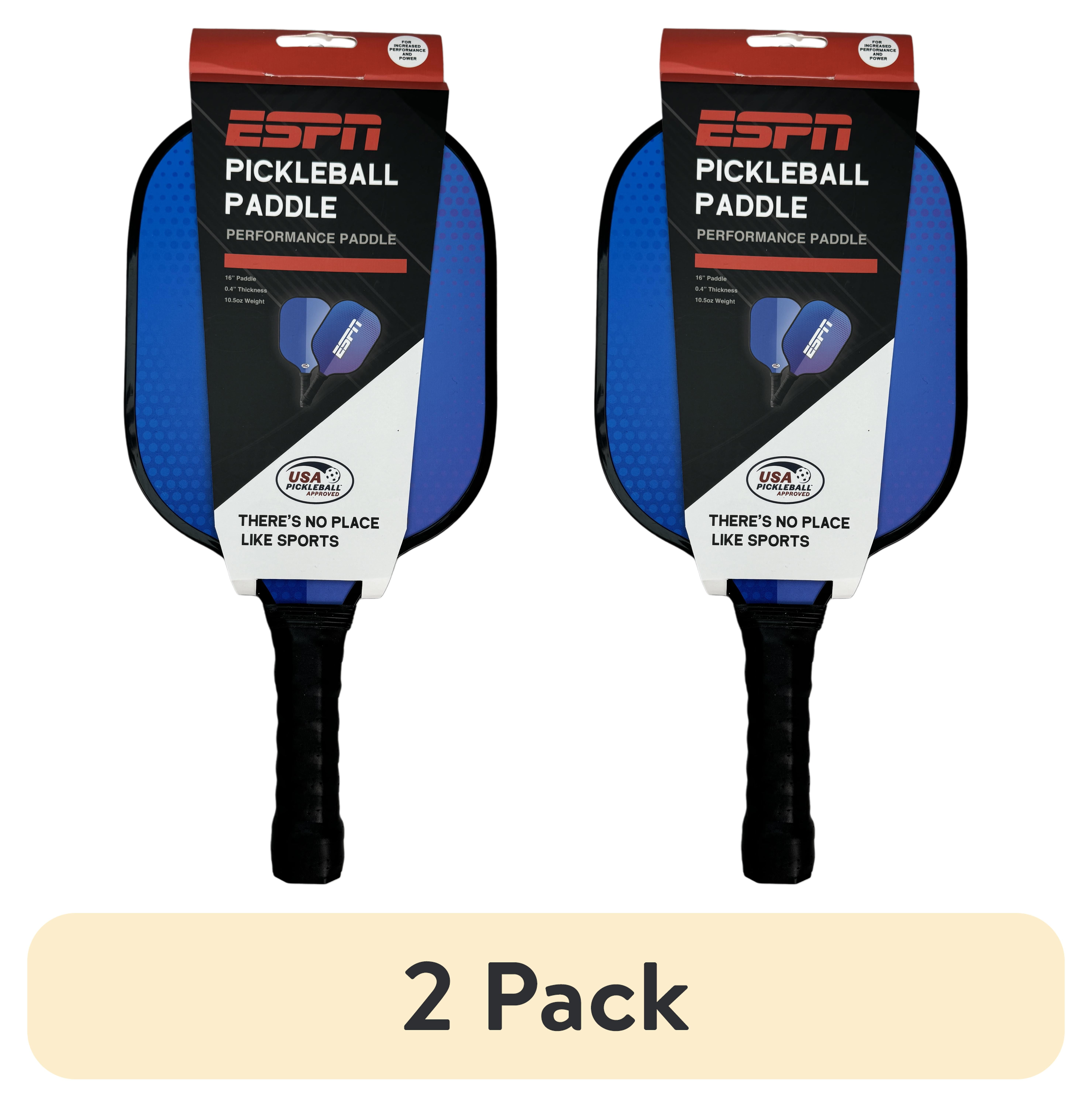 (2 pack) ESPN Wooden Performance Pickleball Paddle, Blue