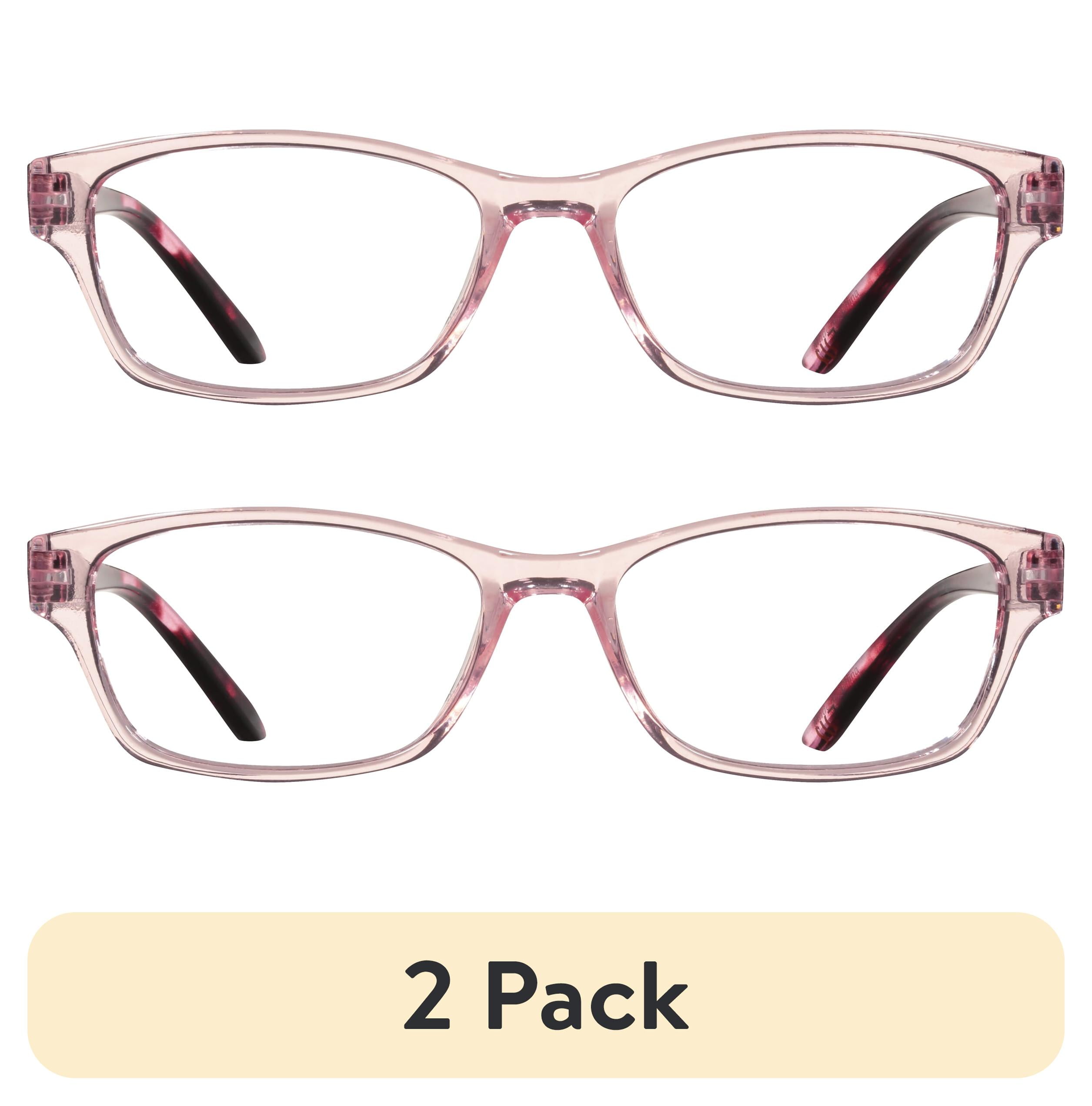 (1 pack) EV1 Dolly Crystal Pink +1.50 Reading Glasses with Case