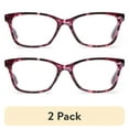 thumbnail image 1 of (2 pack) EV1 Maisie Purple Pink Tortoise +3.00 Reading Glasses with Case, 1 of 10