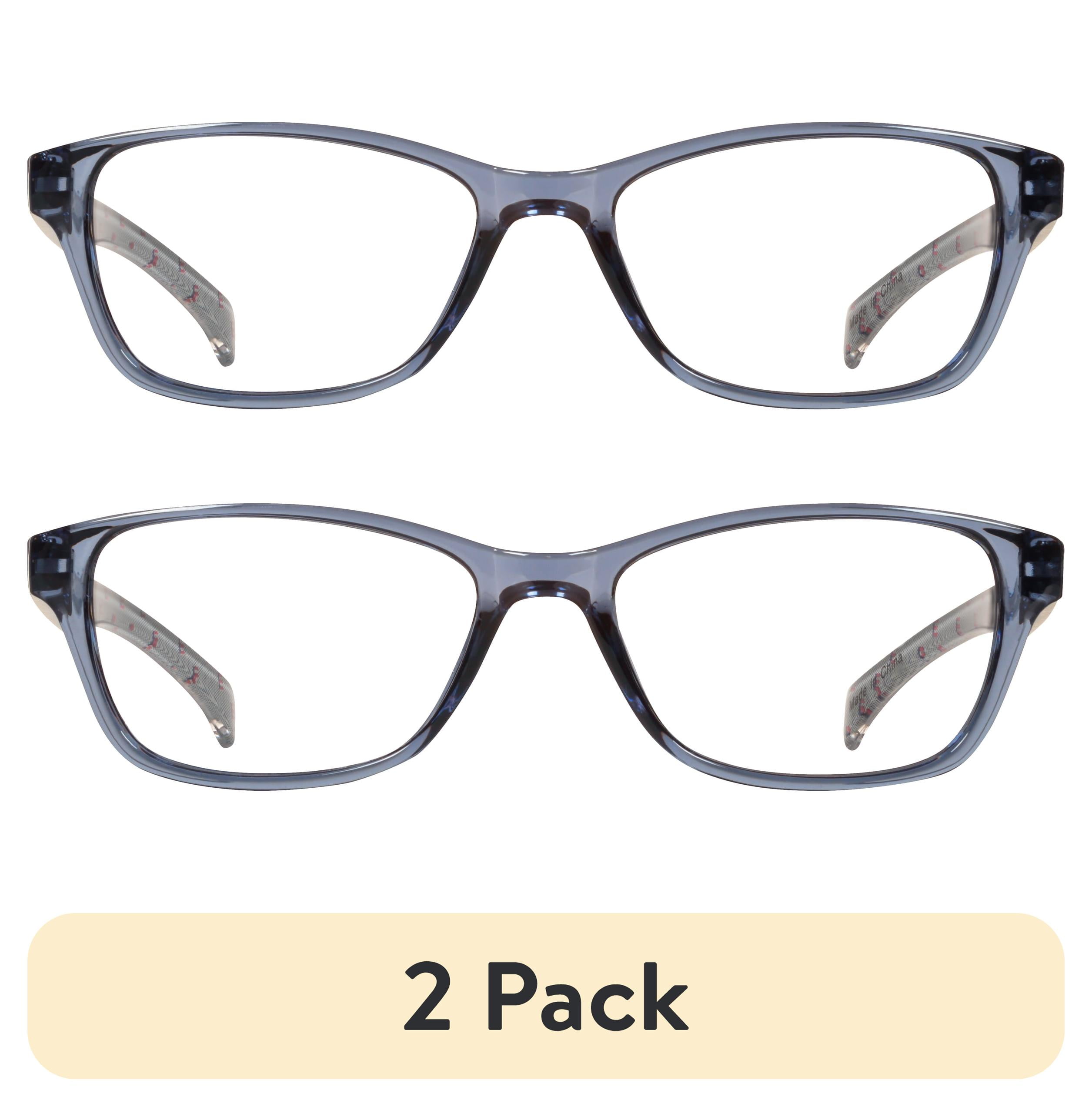 (2 pack) EV1 Nola Crystal Blue +2.00 Reading Glasses with Case