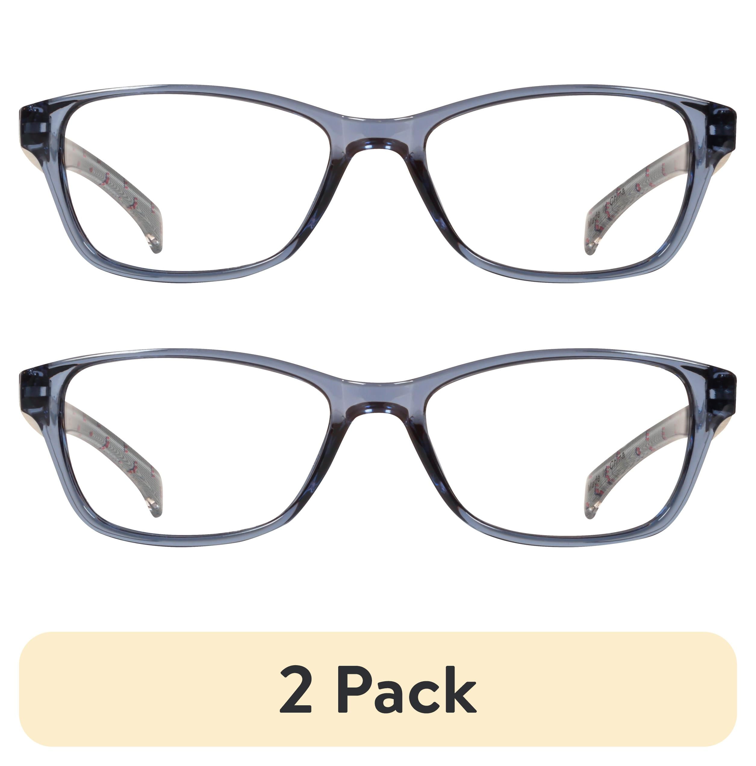 (2 pack) EV1 Nola Crystal Blue +3.00 Reading Glasses with Case