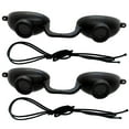 thumbnail image 1 of 2 pack EVO FLEX Sunnies Flexible Tanning Bed Goggles UV Eye Protection Glasses Black, FDA Compliant, 1 of 7