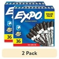 thumbnail image 1 of (2 pack) Expo Low Odor Dry Erase Markers, Chisel Tip, Black, 36 Count, 1 of 11
