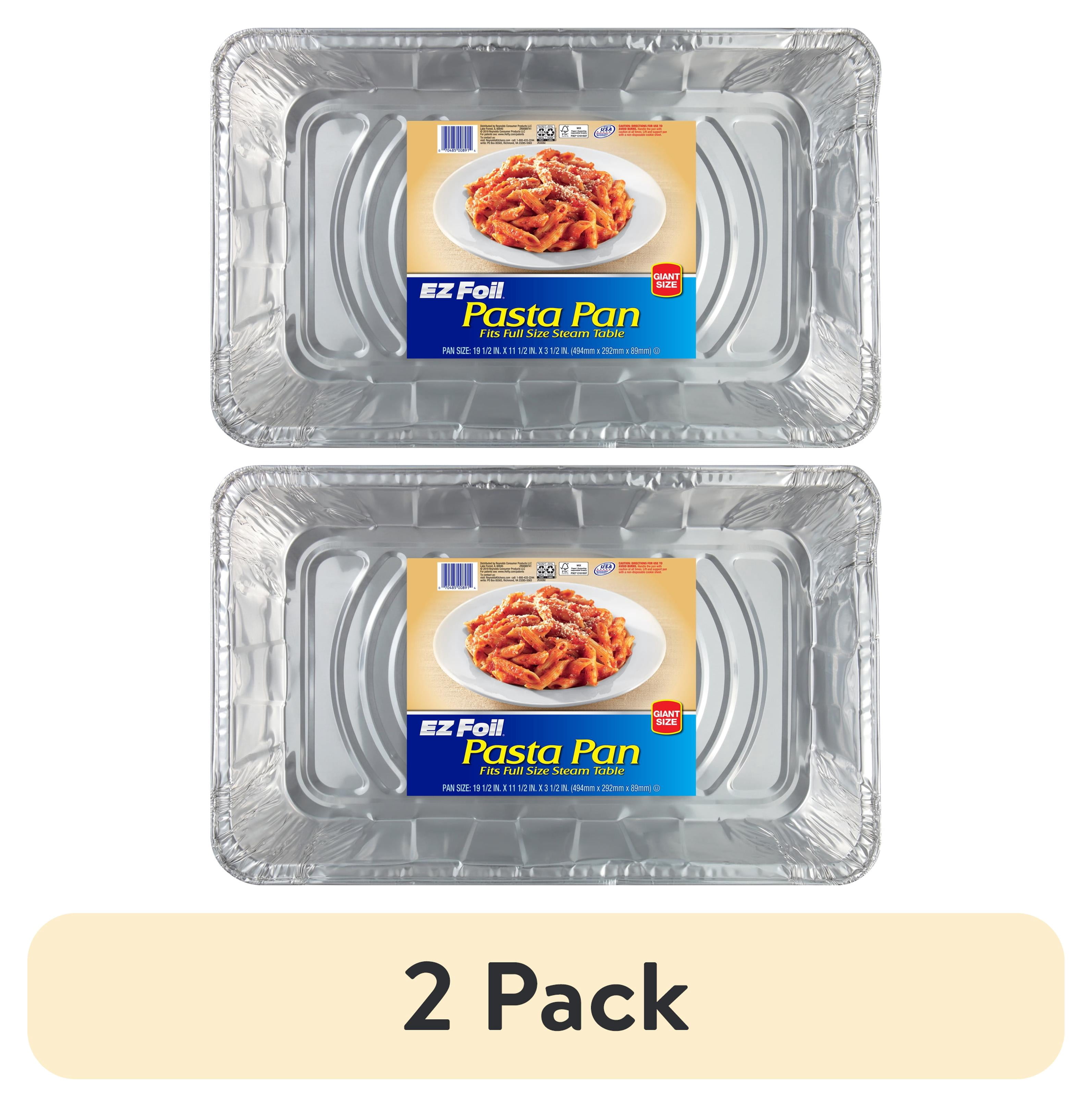 終止　PLS FOIL 4枚セット 2 pack) EZ Foil Extra Large Disposable Pasta Pan, Full Size Steam