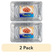 (2 pack) EZ Foil Extra Large Disposable Pasta Pan, Full Size Steam Table Foil Pan, 19.5 x 11.5 x 3.5 in., 1 Count
