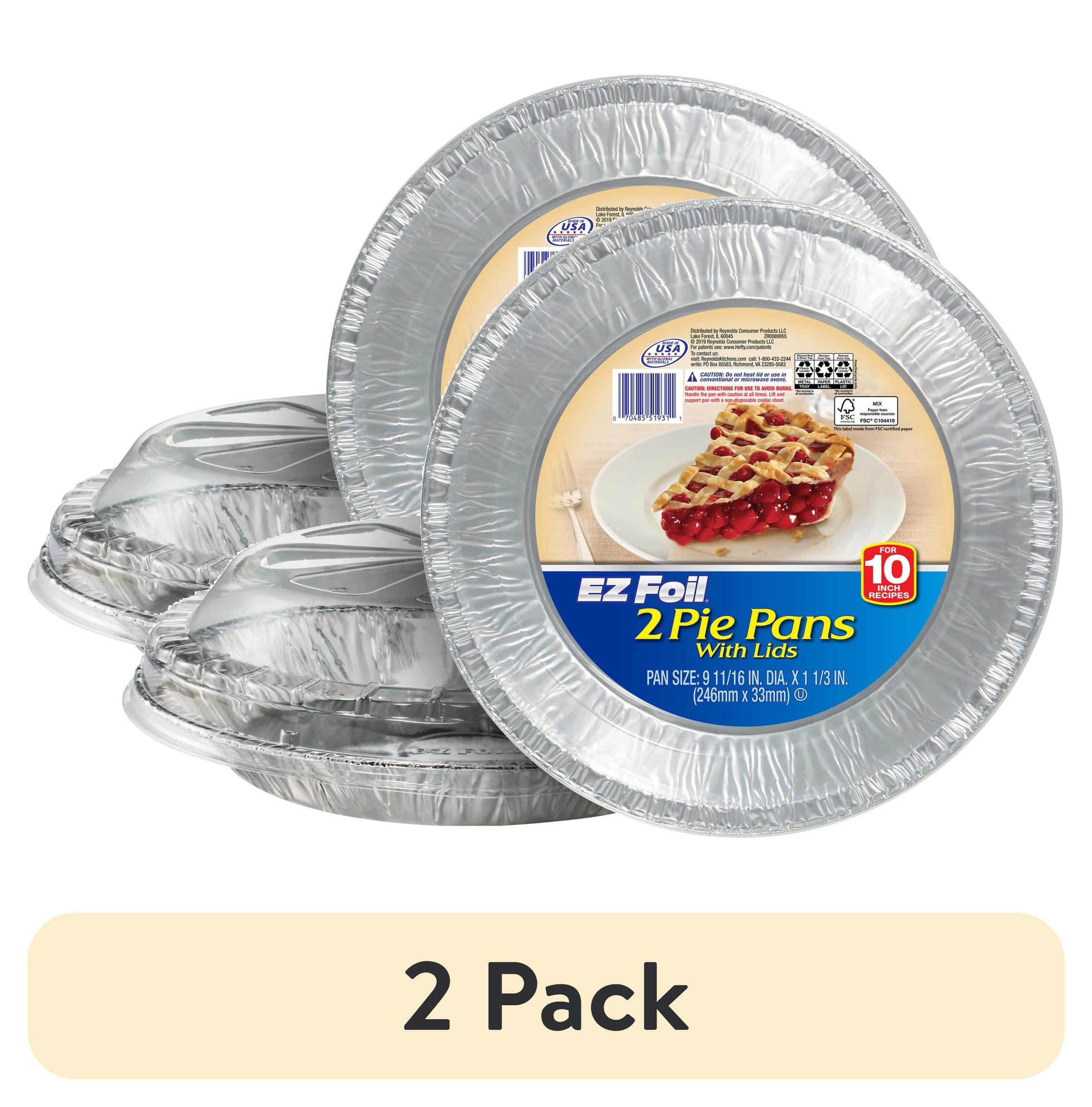 EZ Foil Pie Pans with Lids, Round, 10 Inch, Count