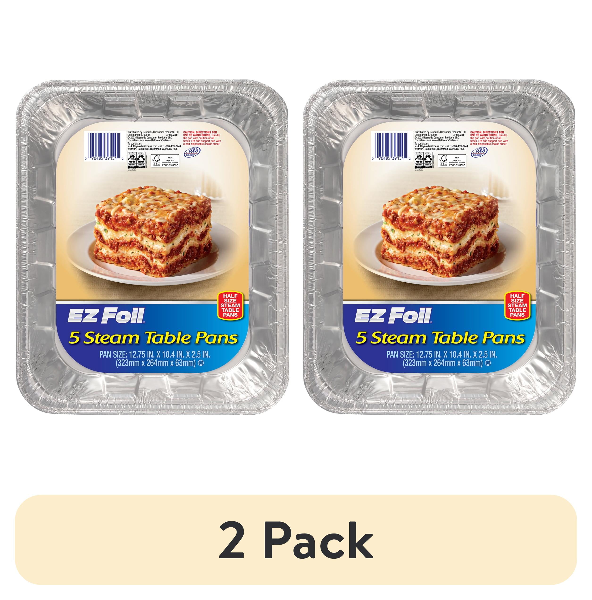 EZ Foil Disposable Steam Table Pans, Half-Size, 5 Count - Walmart.com