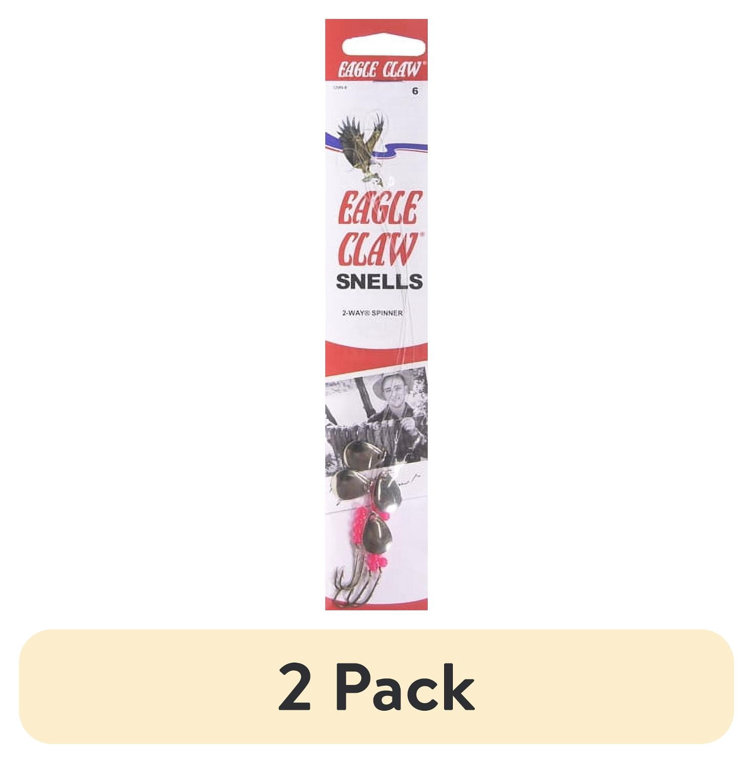 (2 pack) Eagle Claw 129NH-6 2-Way Spinner Snell, Bronze, Size 6