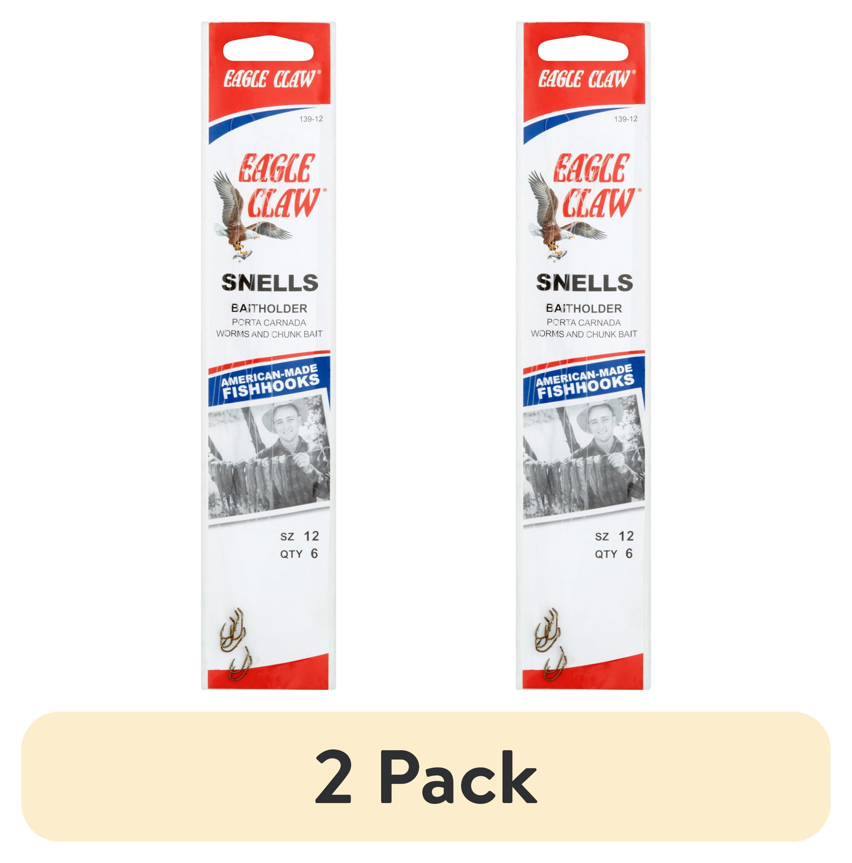 (2 pack) Eagle Claw 139H-12 Baitholder Snell Bronze, Size 12 Hook
