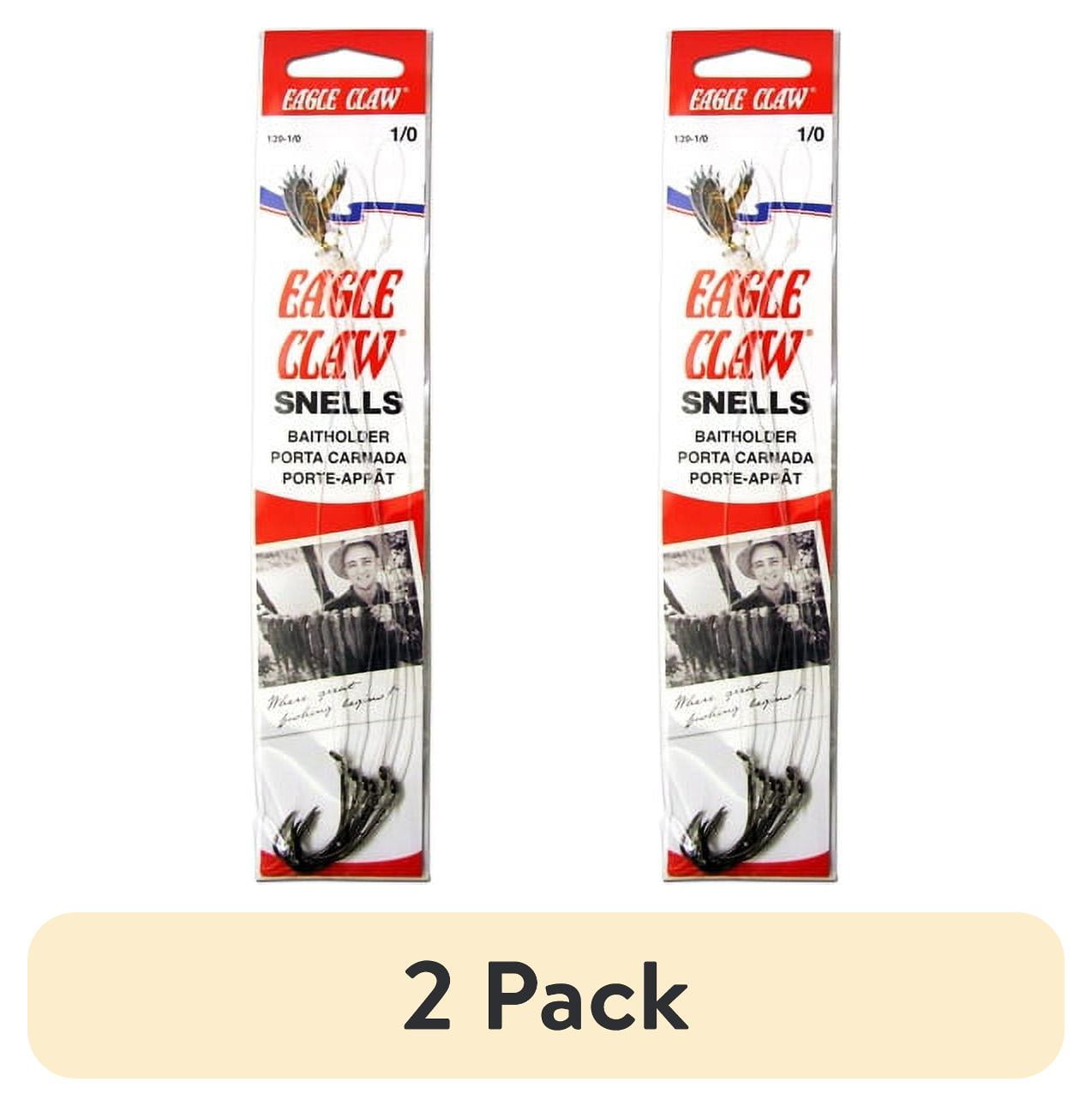 (2 pack) Eagle Claw 139H-3/0 Baitholder Snell Bronze, Size 3/0 Hook