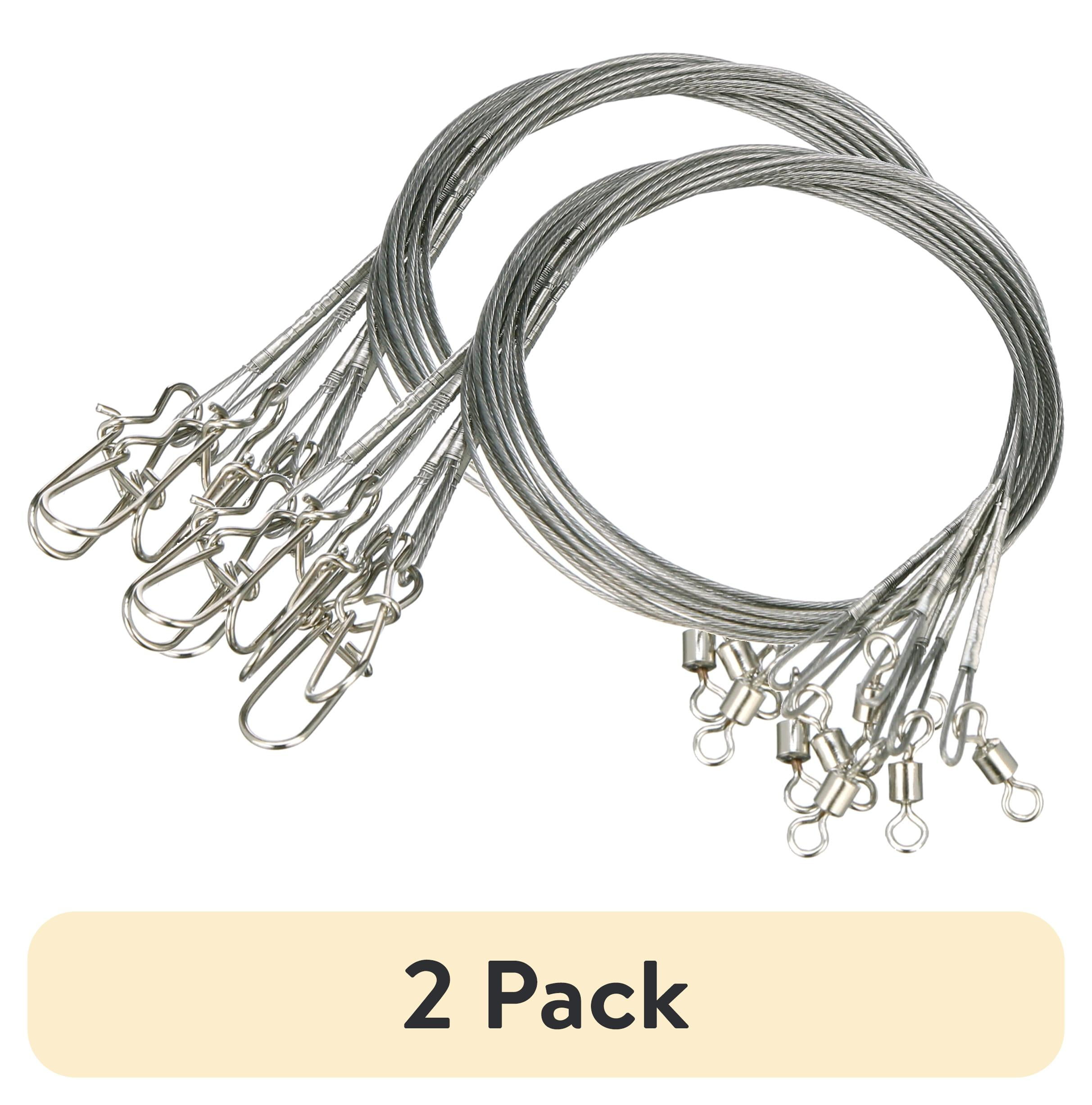 (2 pack) Eagle Claw 18" 45 lb. Wire Leader, Bright