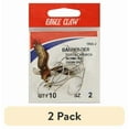 thumbnail image 1 of (2 pack) Eagle Claw 189AH-2 Baitholder 2-Slice Offset Hook, Nickel, Size 2, 1 of 5