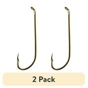 (2 pack) Eagle Claw 231XH-2/0 Plain Shank Hook, Bronze, Size 2/0, 6 Pack