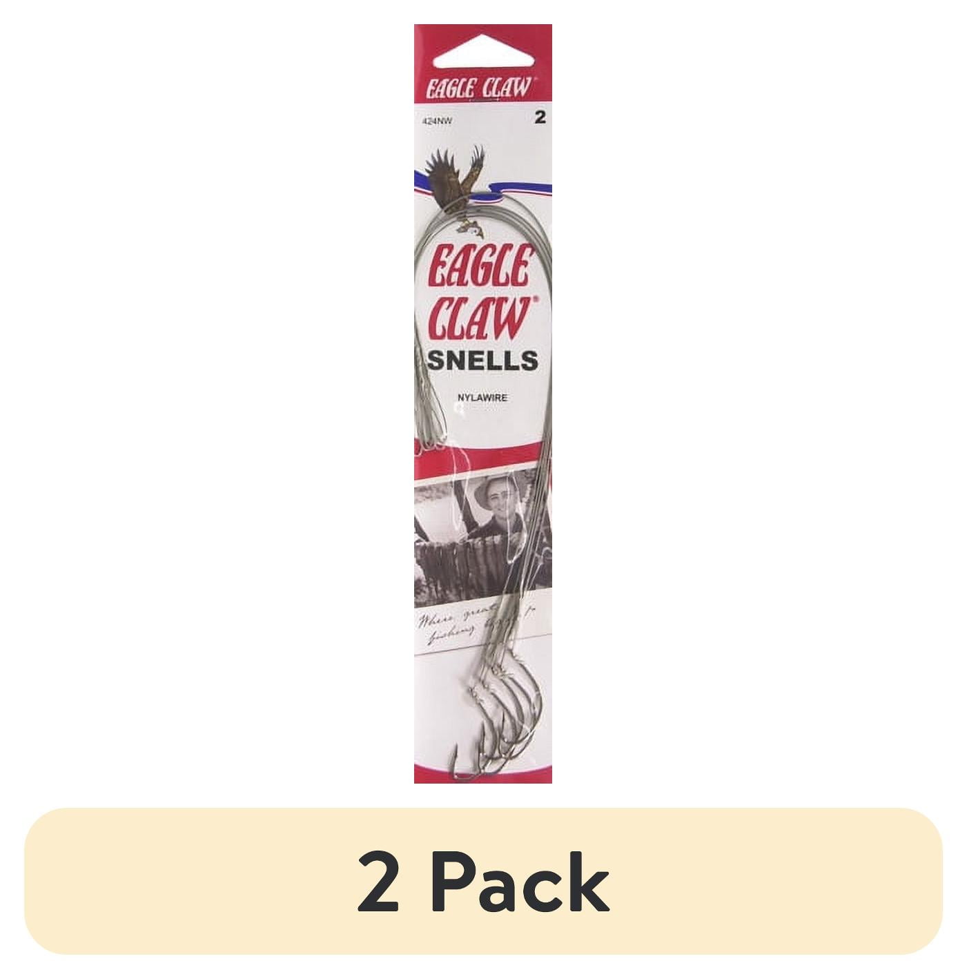 (2 pack) Eagle Claw 424NWH-2 Nylawire Kahle Hook, Nickel, Size 2, 5 Pack